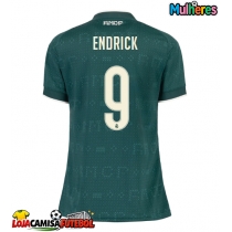 Camisa de Futebol Real Madrid Endrick #9 Equipamento Secundário Mulheres 2026-27 Manga Curta